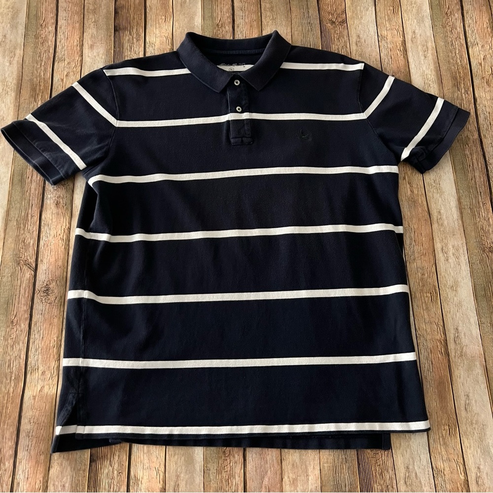 Eddie Bauer mens short sleeve striped polo shirt | size Extra large